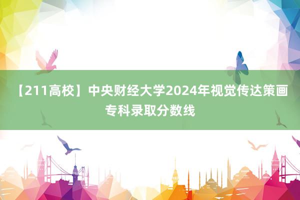 【211高校】中央财经大学2024年视觉传达策画专科录取分数线